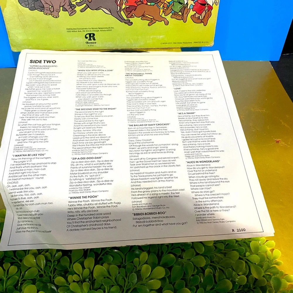 WALT DISNEY 1976 THE GREATEST HITS OF WALT DISNEY VINYL RECORD 24 SONGS RONCO - Picture 15 of 15